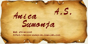 Anica Šumonja vizit kartica